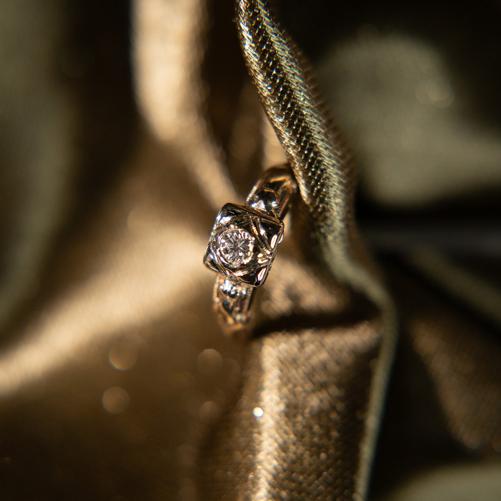 Vintage Two-Tone Diamond Ring